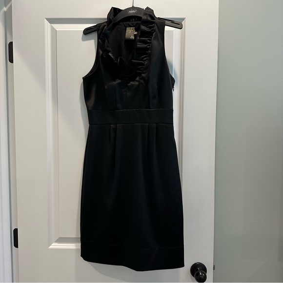 Taylor Black Ruffled Mini Dress - Picture 1 of 8